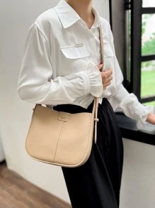 Túi Crossbody Nữ màu trơn Có thể điều chỉnh được Thanh lịch - Màu Khaki - Xem 3