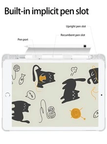 Cartoon Cat Pattern Case Compatible With iPad - Multicolor - View 4