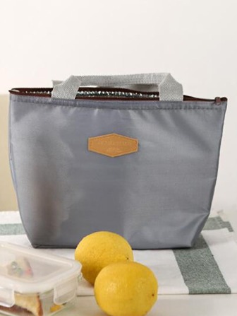 1pc Handheld Lunch Bag, Candy-colored Bento Box, Portable Waterproof Insulated Aluminum Foil Ice Pack Picnic Carrier, Household Portable Meal Box, Suitable For Students And Office Workers