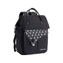 Lekesky Laptop Backpack 15.6 Inch Stylish Computer Backpack Work Travel Backpack for Women and Men, Black - Black 15.6 inch - View 1