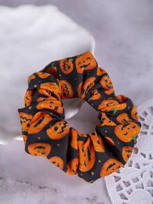 2 cái/bộ dây buộc tóc ruy băng nhiều màu họa tiết đầu lâu Halloween cho trẻ em - Nhiều màu - Xem 5