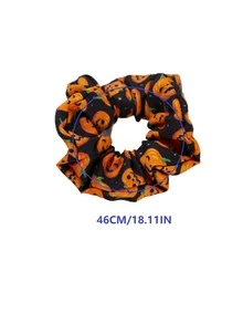 2 cái/bộ dây buộc tóc ruy băng nhiều màu họa tiết đầu lâu Halloween cho trẻ em - Nhiều màu - Xem 7
