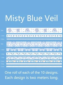 10 卷、和纸胶带套装、花卉和纸胶带、和纸胶带、子弹日记用品、装饰胶带、可爱和纸胶带、圣经日记用和纸胶带、可爱胶带、圣经日记用品 - 彩色 - 查看 6