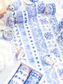 10 卷、和纸胶带套装、花卉和纸胶带、和纸胶带、子弹日记用品、装饰胶带、可爱和纸胶带、圣经日记用和纸胶带、可爱胶带、圣经日记用品 - 彩色 - 查看 2