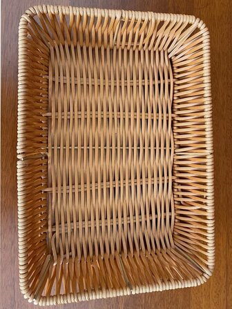 1pc Woven Fruit & Snack Serving Basket For Restaurant, Bread & Fruit Plate