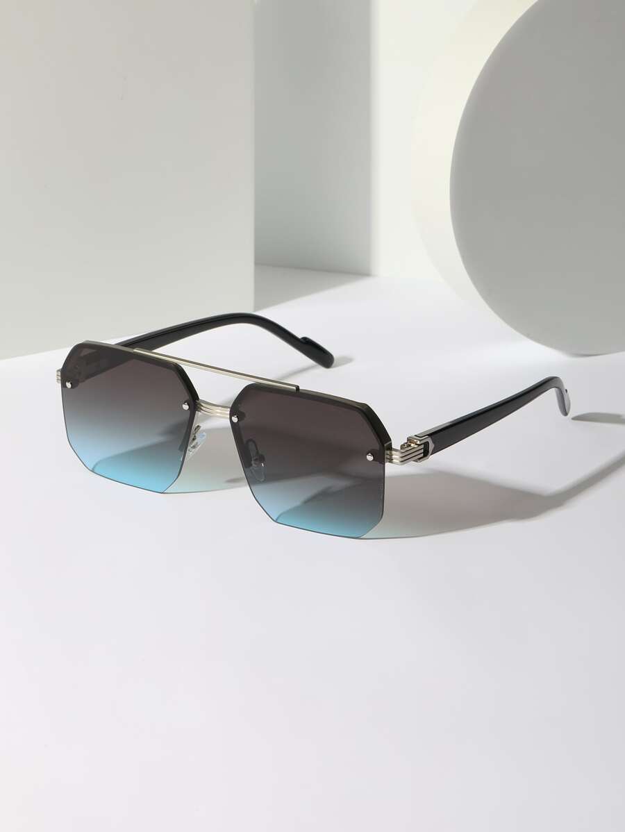 POLASUP 1 件装男士金属双梁时尚眼镜，适合夏季海滩度假、户外、旅行