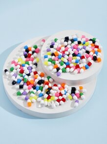 20pcs Resin Pill Shaped Button Jewelry Making Accessories For Bracelet, Beads, Cylinder Capsule Random Color
