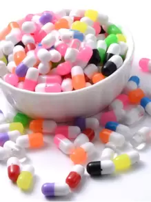 20pcs Resin Pill Shaped Button Jewelry Making Accessories For Bracelet, Beads, Cylinder Capsule Random Color