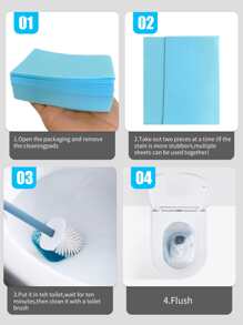 50pcs Disposable Effective Toilet Cleaning Tablets, Household Toilet Deodorant Cleaner With Fresh Scent