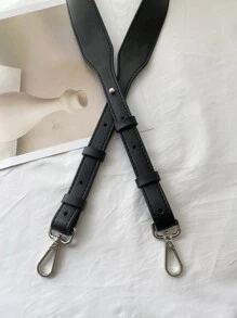 1個可調節純色經典人造皮手提包替換肩帶包飾DIY配件可調節替換肩帶時尚耐用 - 黑色 - 查看 4