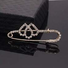 1入組女性水鑽裝飾長褲扣飾別針,腰帶夾,服裝,腰調節器,時尚配件