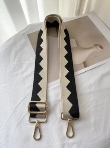 1個復古極簡幾何圖案肩袋。適用於旅行、工作、街頭穿搭的肩袋配件、DIY配件、可調節的替換肩帶，時尚耐用。 - 彩色 - 查看 2