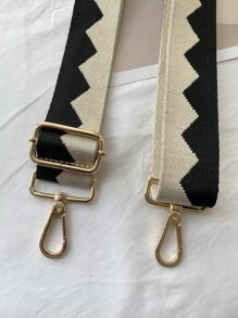 1個復古極簡幾何圖案肩袋。適用於旅行、工作、街頭穿搭的肩袋配件、DIY配件、可調節的替換肩帶，時尚耐用。 - 彩色 - 查看 5