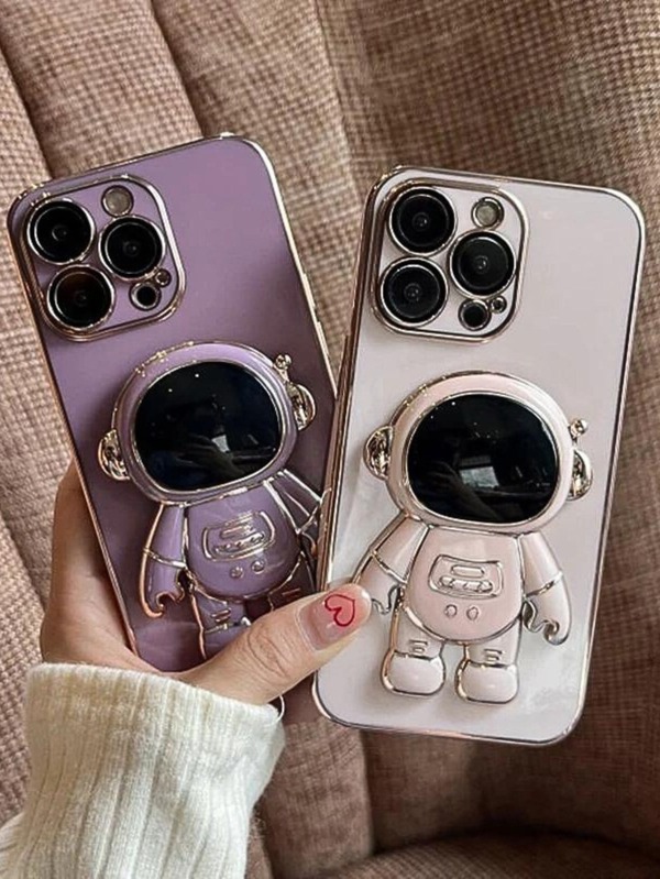 Kelly Capas Capa De Celular com Moldura Astronauta Compatível com iPhone