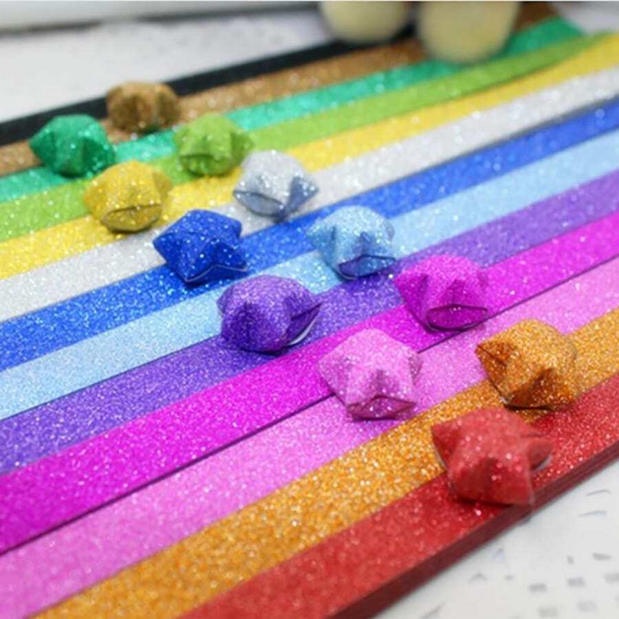 Gold Powder Star Folding Paper, Frosted Gold Onion Folding Paper