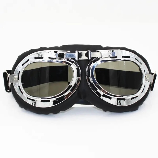 Gafas de aviador vintage con protección contra el viento y el polvo para conducir motocicletas, con correa ajustable