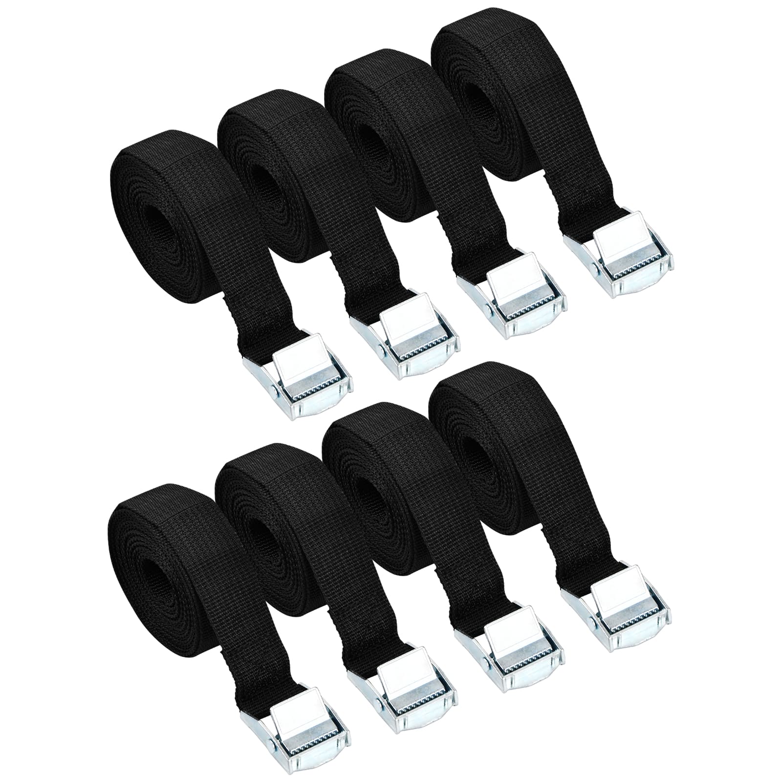 8 Piece Lashing Strap, Fastening Strap, Tensioning Straps with Clamping