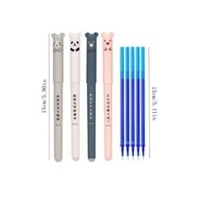 27入組卡哇伊可愛動物卡通可擦膠筆芯套裝,可愛貓咪可擦膠筆芯,可擦替換棒,可清洗筆把握把手,學校文具 - 杏色 - 查看 6