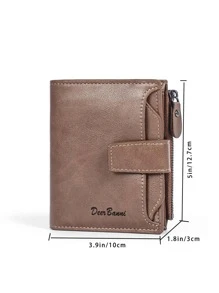 Multi-Card Slot Men's Simple Short Wallet, Zipper Purse With Clasp And Coin Pocket, Clutch Handbag Korean Style Wristlet Bag Anti Theft Bag College Multi Card Clutch Bag Long Wallet Business Vacation Leather Bag Gifts For Men Men Bag Travel Essentials Vintage Purses Holiday Essentials Bag For Men Bags Winter Brown Bag Vintage School The Sporty Life Men Wallet Gift Bag Pack Handbags Spring Vintage Bags