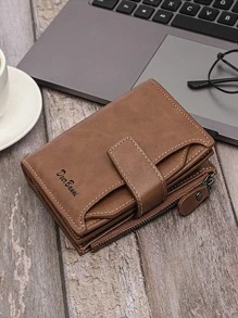 Multi-Card Slot Men's Simple Short Wallet, Zipper Purse With Clasp And Coin Pocket, Clutch Handbag Korean Style Wristlet Bag Anti Theft Bag College Multi Card Clutch Bag Long Wallet Business Vacation Leather Bag Gifts For Men Men Bag Travel Essentials Vintage Purses Holiday Essentials Bag For Men Bags Winter Brown Bag Vintage School The Sporty Life Men Wallet Gift Bag Pack Handbags Spring Vintage Bags