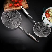 Kitchen Multi-functional Filter Spoon Stainless Steel Fine Mesh Wire Oil Skimmer Strainer Fried Food Net Kitchen Gadgets - Silver - View 5