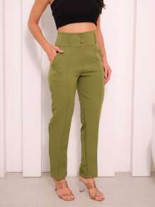 Women Pants - xanh quân đội - Xem 1
