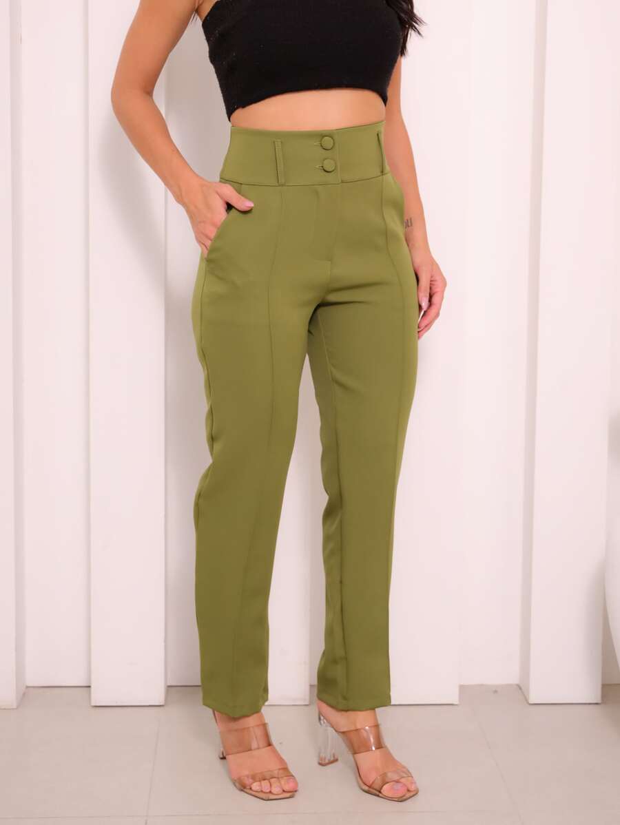 Women Pants - xanh quân đội - Xem 1