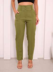 Women Pants - xanh quân đội - Xem 3