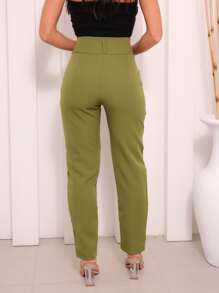Women Pants - xanh quân đội - Xem 2