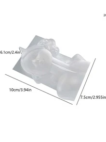 1入組玫瑰花眼罩女孩石膏矽膠模具,自製芳香療法蠟燭皂 - 白色 - 查看 4