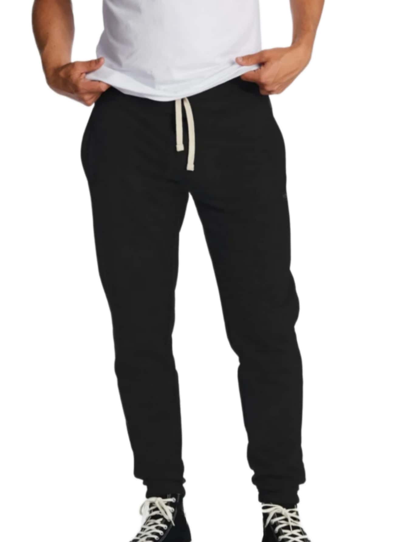 Denim Jogger Pants - 블랙 - 보기 1