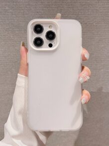 简单磨砂硬质亚克力保护壳适用于 17 Pro Max/17 Pro/17 Air/17/16/16 Pro Max/16 Plus/16 Pro/16E/15/15 Pro Max/15 Pro/15 Plus/11/12/13/14 Pro Max/XS/XR/11 Pro/11 Pro Max/12 Pro/12 Pro Max/13 Pro/13 Pro Max/14 Pro/14 Pro Max - 白色 - 查看 4