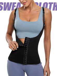 Women's Sports  Tank Top, Perfect For Yoga, Running, Fitness, And Waist Training. It Promotes Sweating And Shapes The Body. Open-Bust Design With Adjustable Straps For A Comfortable Fit. Made With Chloroprene Rubber Material To Create Perfect Curves Shapewear Waist Trainer Corset - Black - View 1