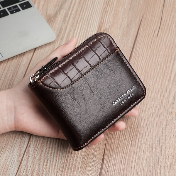1pc Fashionable Crocodile Patterned Wallet With Letter Print Portable Cash White-Collar Workers For Male College Work Business Commute Office For Anniversary For Couple For Birthday Gift On Valentine Day Gift Gift For Men Wallet Purse Wallet Small Wallet Men Wallet Leather