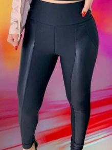 Women Leggings - 黑色 - 查看 2