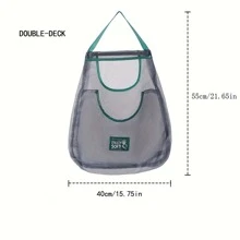 3 Pièces Sac De Rangement En Maille Réutilisable À Suspendre Au Mur, Sac En Maille Solide Et Durable Pour Les Fruits Et Les Légumes, Panier À Fruits Suspendu Lavable Et Écologique Pour L'ail, Les Pommes De Terre, Les Oignons Ou L'organisation Du Garde-manger