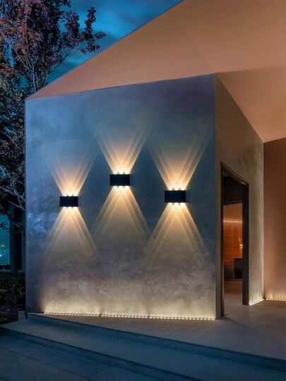 1pc Wide Voltage 85V 265V LED Verlichting Warm Wit Elliptical Double Sided Wand Lamp, Outdoor Washer Light, Background Aisle ative Garden Fence Pathway ation view 8