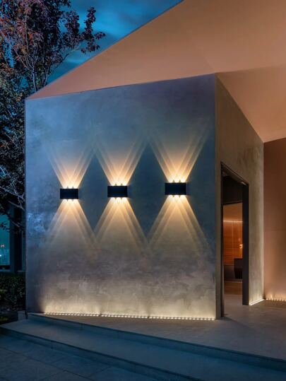 1pc Wide Voltage 85V 265V LED Verlichting Warm Wit Elliptical Double Sided Wand Lamp, Outdoor Washer Light, Background Aisle ative Garden Fence Pathway ation view 11