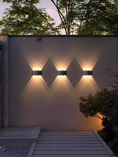 1pc Wide Voltage 85V 265V LED Verlichting Warm Wit Elliptical Double Sided Wand Lamp, Outdoor Washer Light, Background Aisle ative Garden Fence Pathway ation view 4