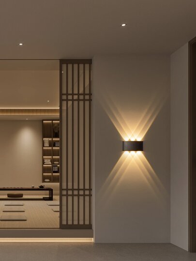 1pc Wide Voltage 85V 265V LED Verlichting Warm Wit Elliptical Double Sided Wand Lamp, Outdoor Washer Light, Background Aisle ative Garden Fence Pathway ation