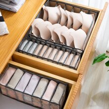 3pcs Underwear, Socks & Stockings Drawer Organizer Box With Washable Mesh, Home Wardrobe Storage Container Set Decorations Autumn Decor Festival Decor Room Decor Home Decor Fall Decor Bedroom Decorbedroom,Organizer,Organiser,Home Storage,White T Shirt Women,Black Pants Women,Ladies Winter Clothes,Dress,Winter Clothes For Ladies,Elegant Woman Dresses,White Shirt For Ladies,Long Sleeve,White Jumpsuit For Women,Spring Dresses For Women,Spring Outfits For Women,Spring,Spring Clothes,Minimalist,Summer Tops - Grey - View 3