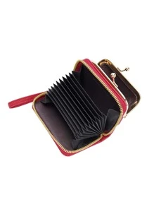 Multifunction Small Coin Zipper Pouch Wallet For Lightweight Portable Card ID Card White-Collar Workers For Female For Holiday For Anniversary For Birthday Gift Accessories Gift Wristlet Wallet Wristlet Wallet Card Holder Wallet Business Card Holder Credit Card Holder Women For Women Wallet Mini Wallet Purse Wallet Card Wallet