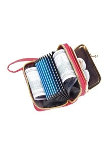 Multifunction Small Coin Zipper Pouch Wallet For Lightweight Portable Card ID Card White-Collar Workers For Female For Holiday For Anniversary For Birthday Gift Accessories Gift Wristlet Wallet Wristlet Wallet Card Holder Wallet Business Card Holder Credit Card Holder Women For Women Wallet Mini Wallet Purse Wallet Card Wallet