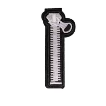 4pcs Black Zipper Embroidery Hot Applique Patches, DIY Garment, Backpack, Badge Embellishments, Home Craft - Black - View 6