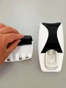Bộ 2 dụng cụ lấy kem đánh răng tự động không cần đục lỗ, giá để bàn chải đánh răng và dụng cụ bóp kem đánh răng điện dùng trang trí phòng tắm gia đình trang trí mùa thu - Nhiều màu - Xem 4
