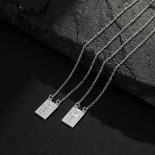 Escapulário Correntinha Cruz Masculina Banhado A Prata 925 - Tamanho Único - Visão 1