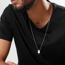 Escapulário Correntinha Cruz Masculina Banhado A Prata 925 - Tamanho Único - Visão 2