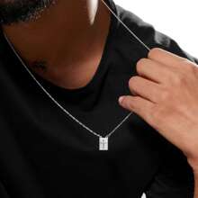 Escapulário Correntinha Cruz Masculina Banhado A Prata 925 - Tamanho Único - Visão 3