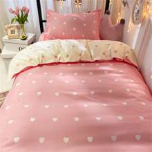 Màu hồng Love In Bộ Ga Giường , 1.5m Ký túc xá sinh viên Ba-mảnh Bộ Và Khác Vật dụng trong nhà Bộ bốn mảnh , Thoải mái Và Làn da thân thiện Và Máy giặt được - Hồng - Xem 3