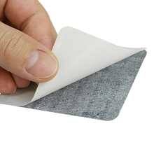 20pcs Denim Cloth Patches With Adhesive Backing, Embroidered Rectangular & Oval Elbow And Knee Fabric Appliques, DIY Craft Supplies